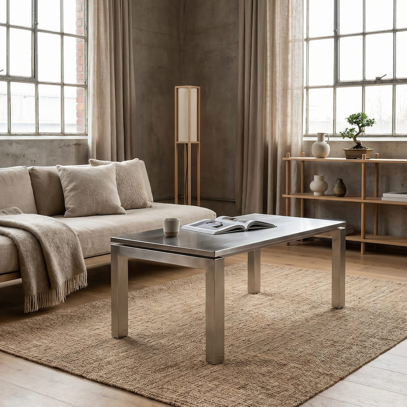 Hiru Couchtisch Edelstahl