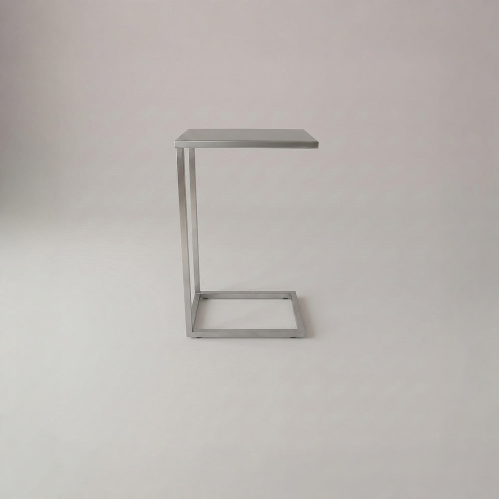 Minimalistischer Beistelltisch für Sofa aus Edelstahl