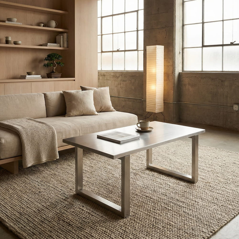 Sora Couchtisch Edelstahl