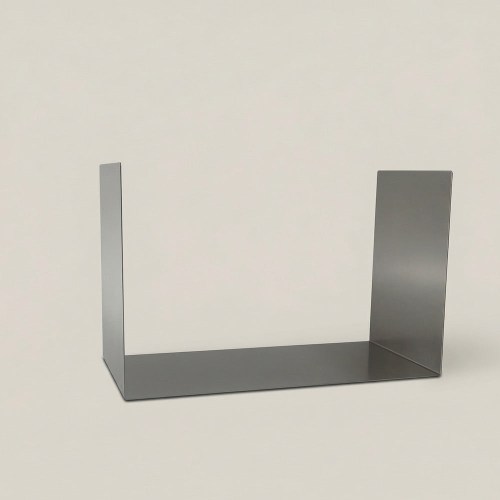 Minimalistischer Vinyl Halter aus Edelstahl für Schallplatten